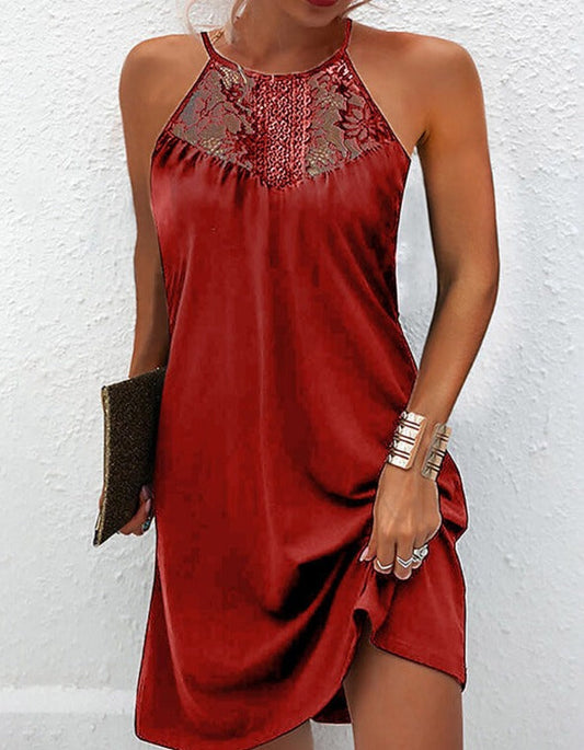 Amelia - Sleeveless Lace Dress