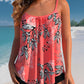 Gianna - Summer Tankini with Spaghetti Straps and Floral Pattern