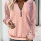 Annette - Plain sweater with zipper