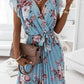 Clarissa -Mini dress with ruffled sleeves and floral print