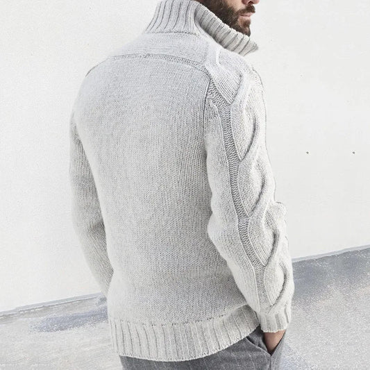 Willem Vest - Knitted Vest with High Collar and Zipper