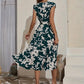 Athena - Floral Print Dress with V-Neckline