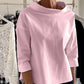 Casual Top with Wide Lapels and Half Turtleneck for a Stylish Look