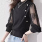 Florence - Women's sweater with lace sleeves