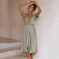 Freesia – Elegant Satin Midi Dress