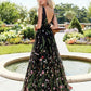 Adela - Embroidered dress with floral print