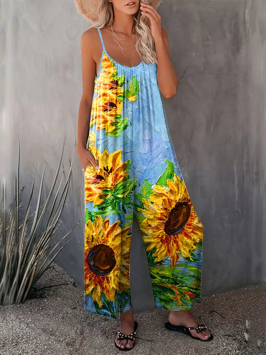 Dixie - Sunflower Print Jumpsuit