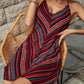 Adele - Striped Spaghetti Strap Dress
