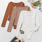 3-Pack Casual Long Sleeve Bodysuits for Women