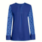 Samantha – Elegant long-sleeve top with pleated neckline