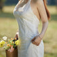 Antonia - White midi dress with crochet lace
