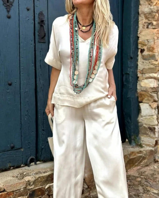 Faye - comfortable summer set [top+pants]
