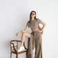 Isolde | Wide-Crop Linen Trousers