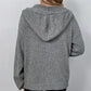 Nienke | Plain cardigan with hood and laces