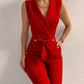 Sleeveless V-Neck Jumpsuit