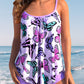 Gianna - Summer Tankini with Spaghetti Straps and Floral Pattern