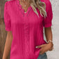 Elegant Lace Blouse with V-Neck