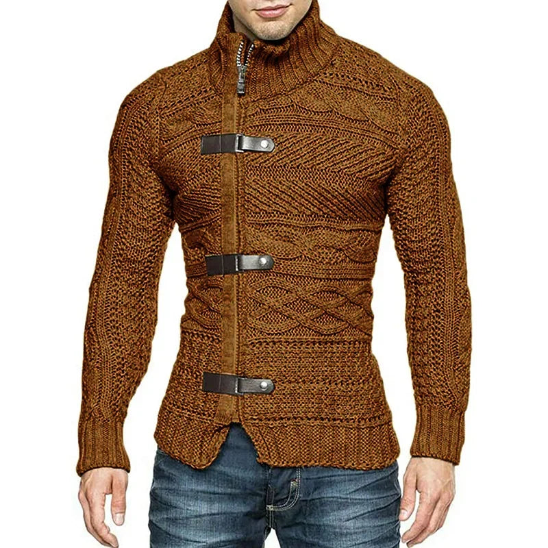 Boaz Urban Vest - Knitted Vest with Leather Details