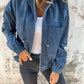 Casual Corduroy Jacket with Hood