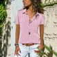 Elegant Short-Sleeve Blouse for Women