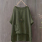 Ashley – casual blouse with round neckline for spring