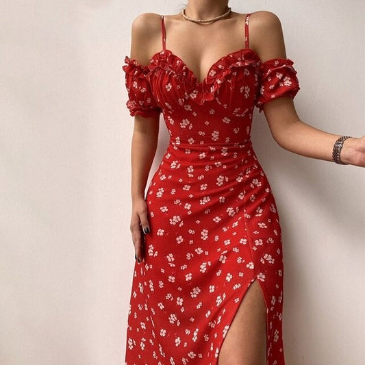 Natalia - V-neck cocktail dress