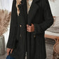 Ceretta - Double-breasted coat with fluffy lapels