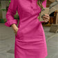 Kimberley - Long Sleeve Casual Dress with Pocket