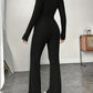 Mabel - Two-piece set with knitted long sleeve top and pants