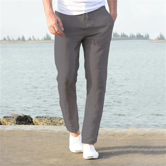 Angelo - Breathable Summer Pants with Elastic Waist for Men