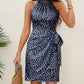 Alorra -Elegant mini dress with halter neck