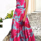 Donna - Printed One Shoulder Maxi Dress