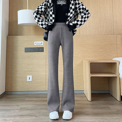 Ada - Thick velvet flared trousers