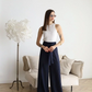 Isolde | Wide-Crop Linen Trousers