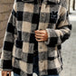 Debra - Lapel Coat with Check Pattern