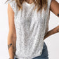 Zoya | Women's Sequin Capped Sleeve Tank Top - Stylish & Shiny