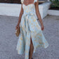 Eudora - Printed dress with butterfly sleeves