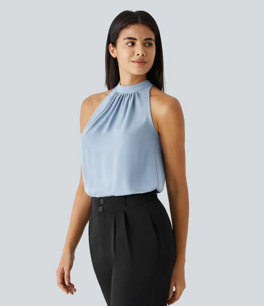 Gabriella | Women's halter - open back blouse