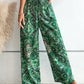 Bohemian Wide-Legged Women's Trousers with Slanted Pockets