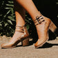 Vintage-Inspired Pumps with Ankle Strap and Chunky Heel