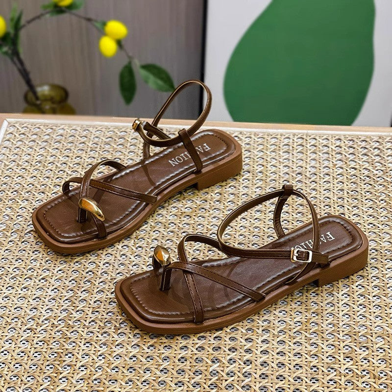 Agnes - Crossed Strap Sandal
