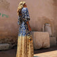 V-Neck Backless Jumpsuit with Gradient Print for Women