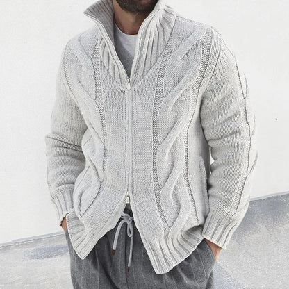 Willem Vest - Knitted Vest with High Collar and Zipper