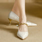 ZENDAYA | PEARL STRAP KITTEN HEELS