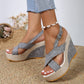 Annabel - Women's wedge sandals with thick sole