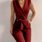 Sleeveless V-Neck Jumpsuit