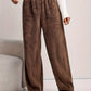 Deby - Casual plain fleece pants