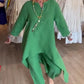 Small - Plain linen leisure suit for women