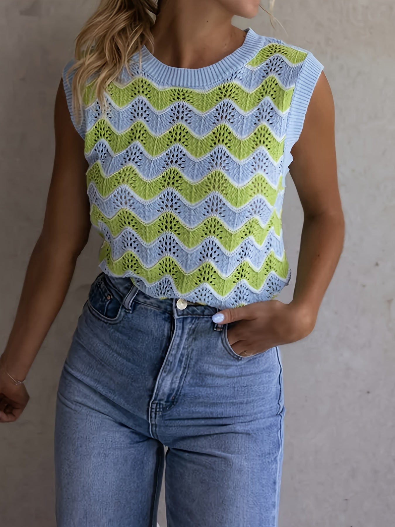 Trendy Summer Top in Knit Look | Buy 1, Get 1 Free - StrickGlow