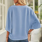 Manushi | Women's Short Sleeve Draped Blouse - Comfortable & Trendy